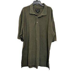 Eddie Bauer Polo Shirt Mens M Green Short Sleeve Cotton Casual